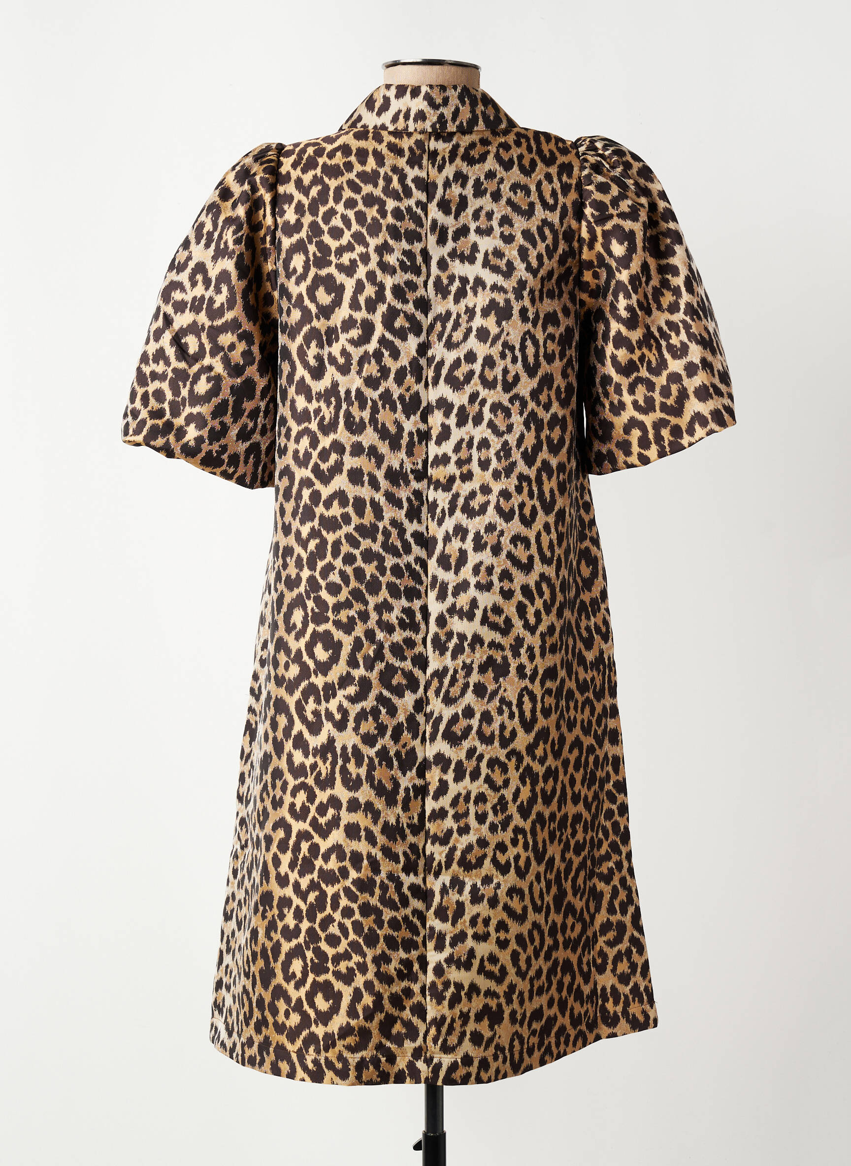 Robe mi-longue manches courtes manches courtes marron CULTURE femme