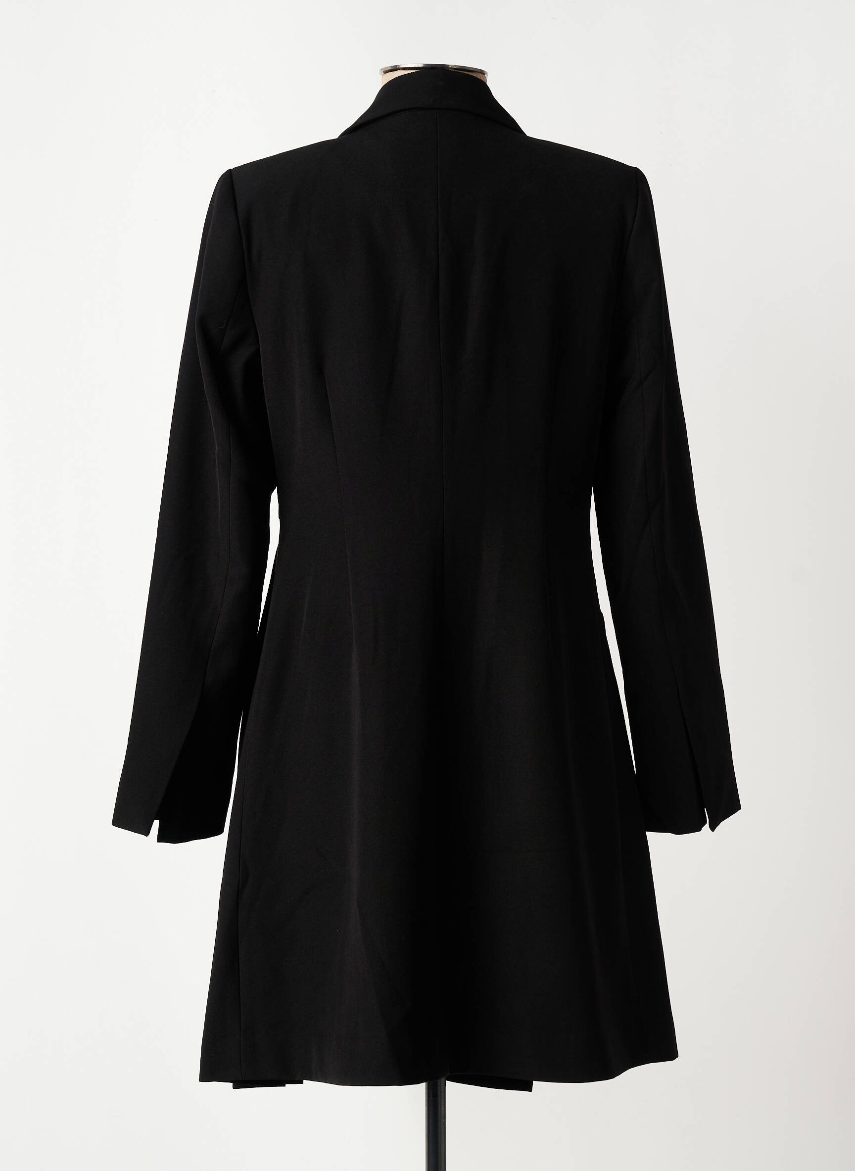 Robe mi-longue manches longues manches longues noir CULTURE MIX femme