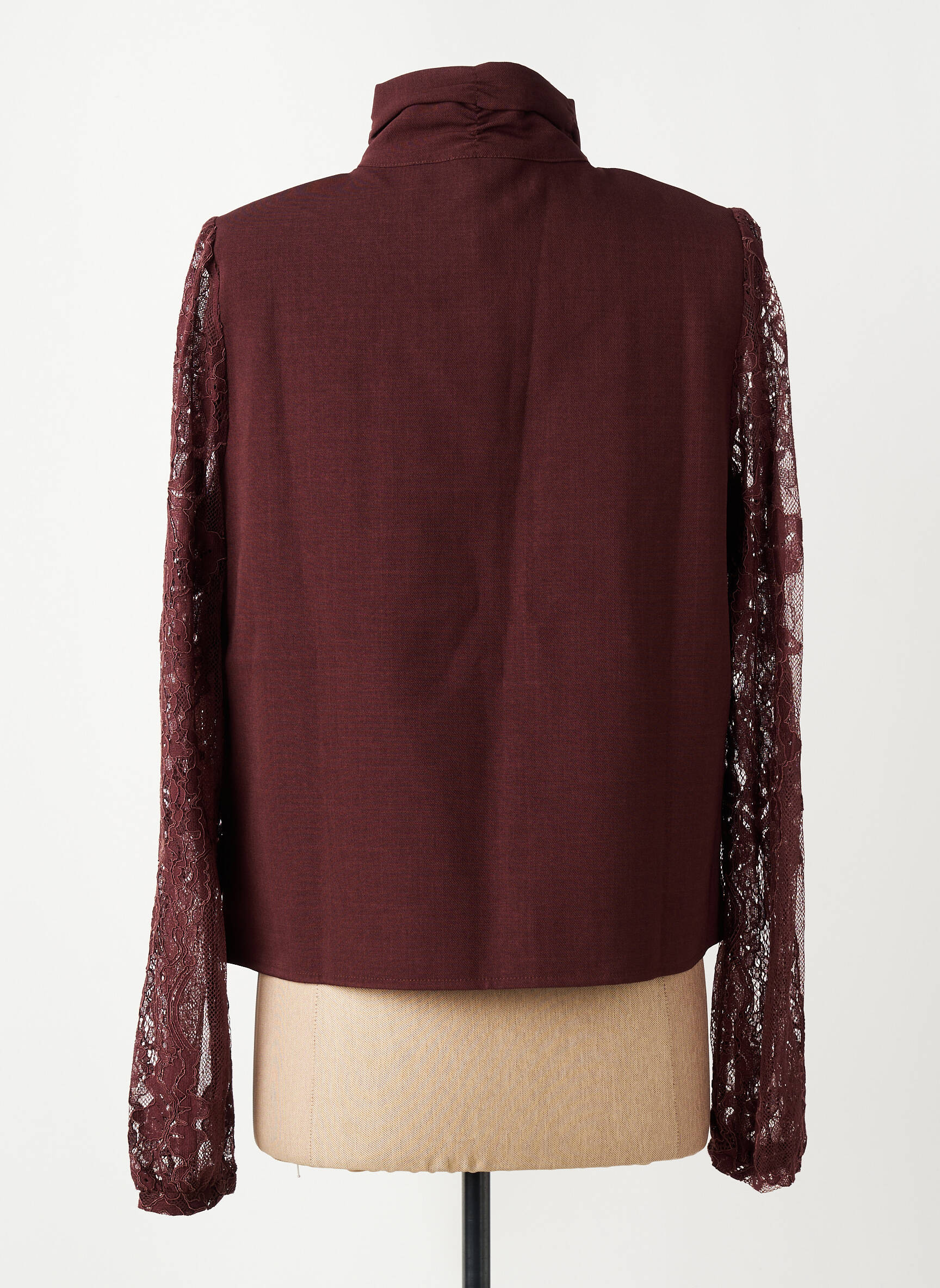 Veste casual poignets boutonnés avec fente marron NÜ femme