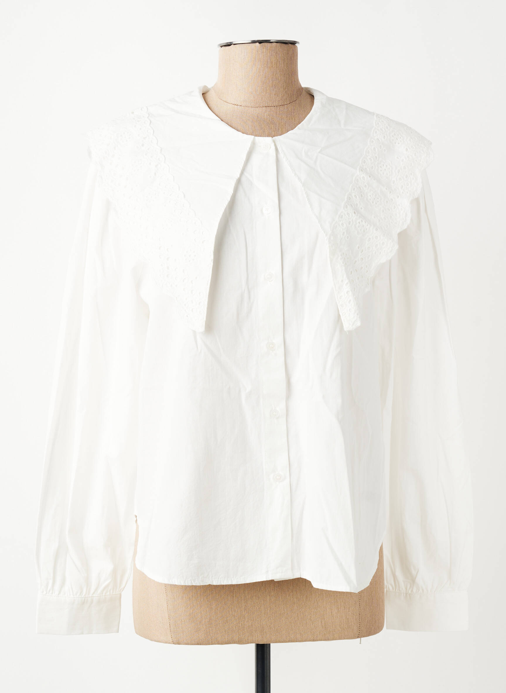 Blouse poignets boutonnés avec fente manches longues blanc COMPAGNIA ITALIANA femme