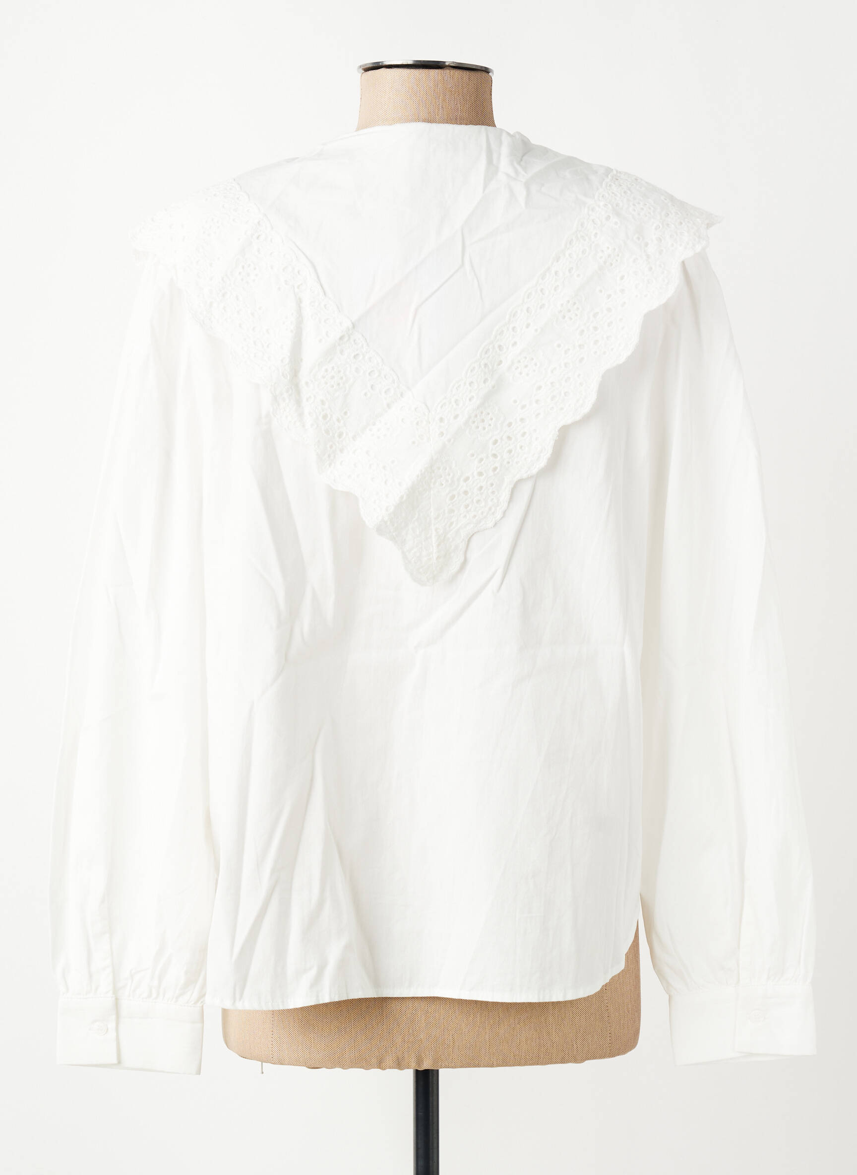 Blouse poignets boutonnés avec fente manches longues blanc COMPAGNIA ITALIANA femme