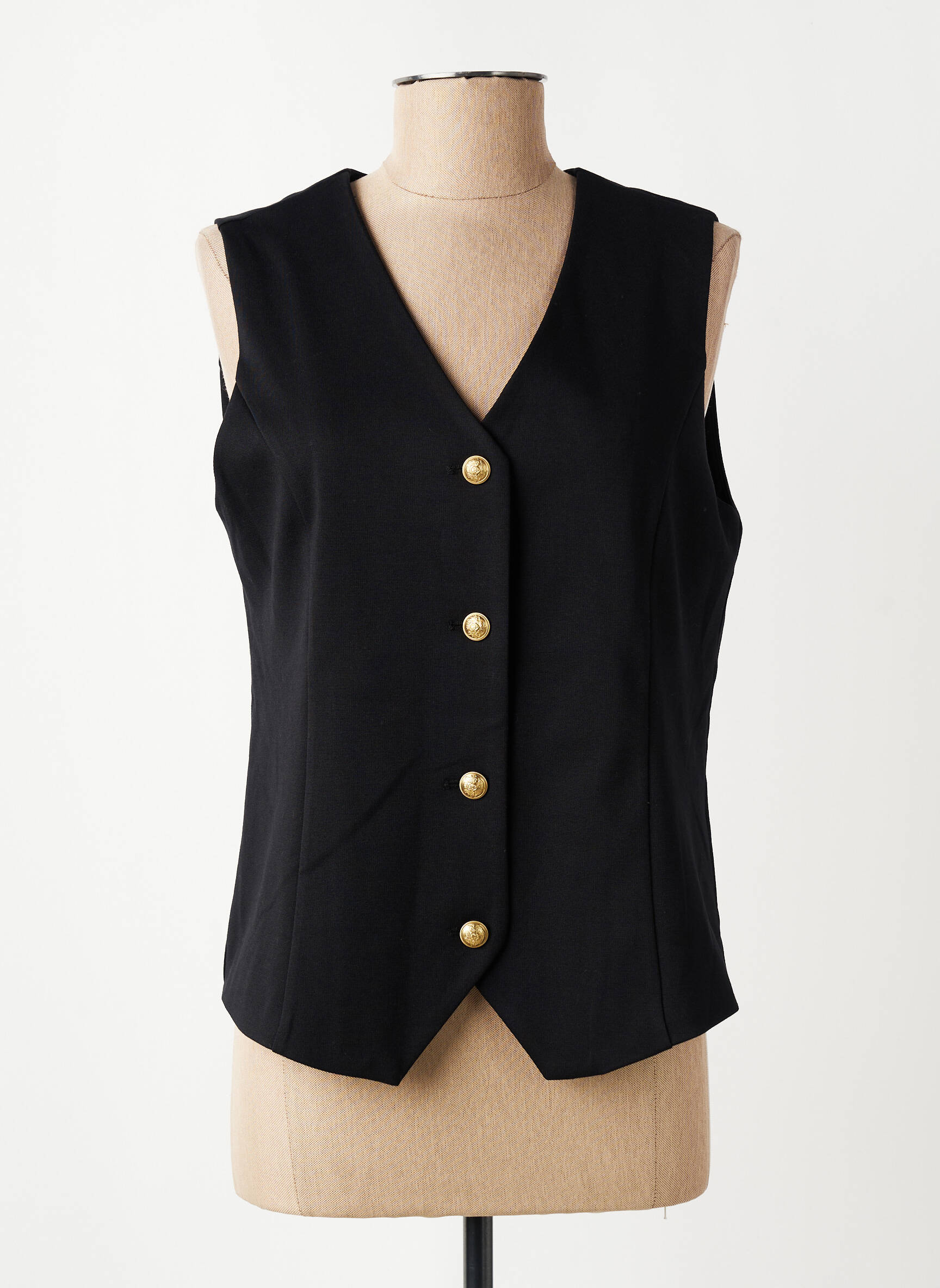Top stretch sans manche noir CREAM femme
