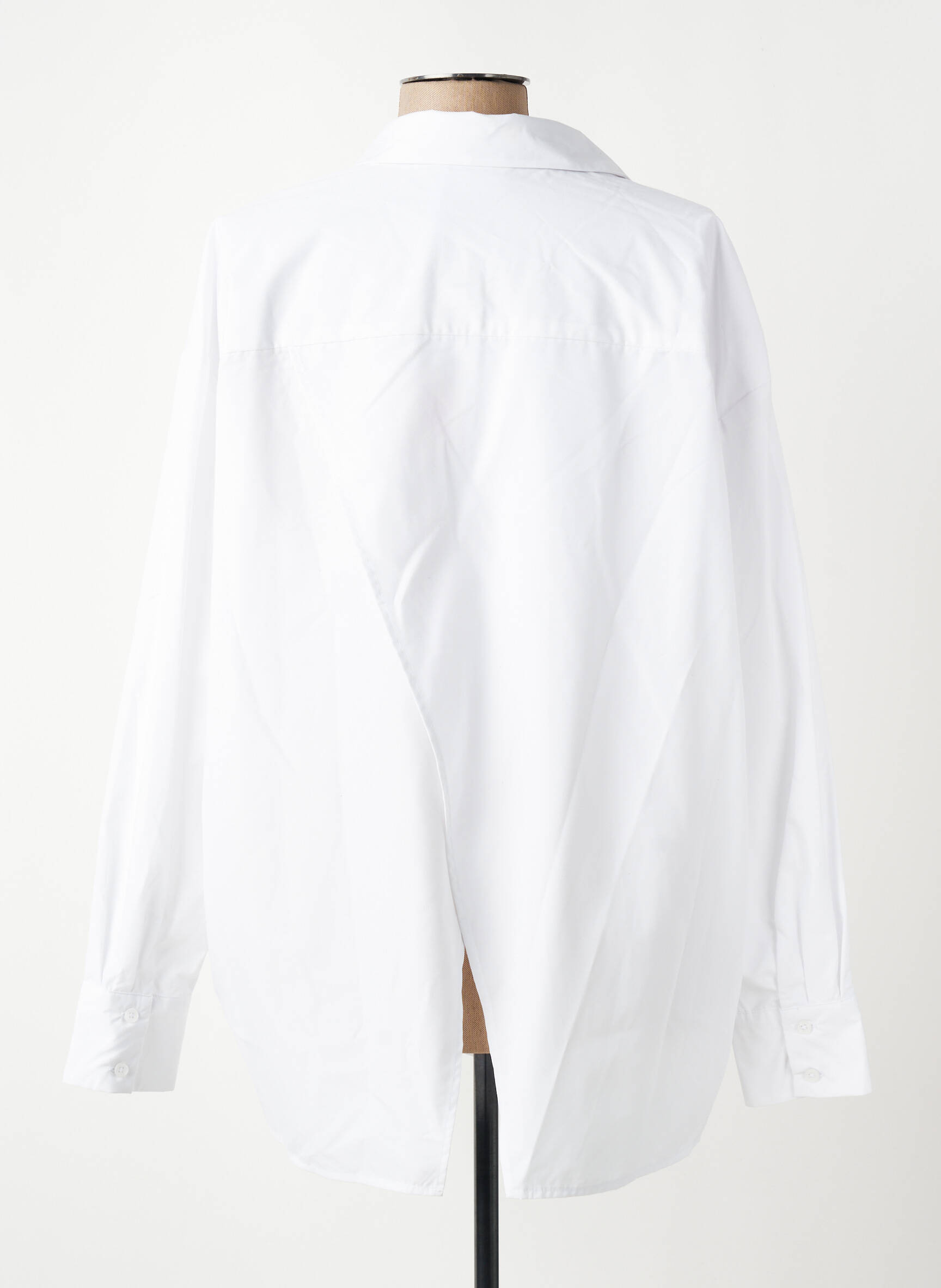 Chemisier coupe droite manches longues blanc KAFFE femme