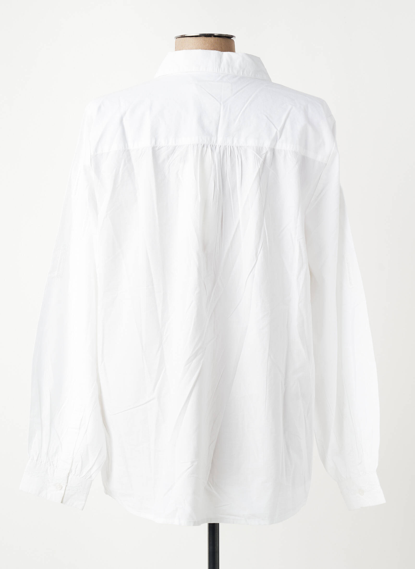 Chemisier coupe droite manches longues blanc CREAM femme