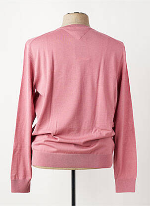 Pull col rond manches longues rose TOMMY HILFIGER homme