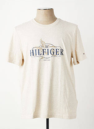 T-shirt sérigraphie floquée manches courtes beige TOMMY HILFIGER homme