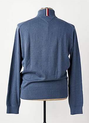 Gilet manches longues maille fine bleu TOMMY HILFIGER homme