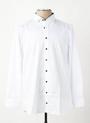 Chemise manches longues coupe droite blanc OLYMP homme