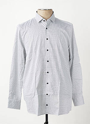 Chemise manches longues imprimé fantaisie blanc OLYMP homme