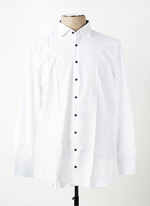 Chemise manches longues coupe droite blanc OLYMP homme