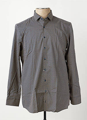 Chemise manches longues imprimé fantaisie noir OLYMP homme