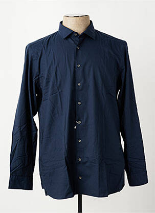 Chemise manches longues coupe droite bleu OLYMP homme