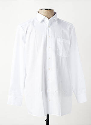 Chemise manches longues coupe droite blanc OLYMP homme