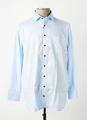 Chemise manches longues coupe cintrée bleu OLYMP homme