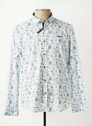 Chemise manches longues imprimé fantaisie blanc DELAHAYE homme