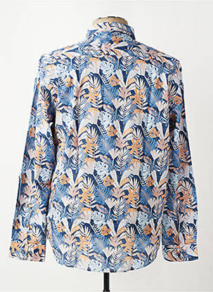 Chemise manches longues imprimé fantaisie bleu DELAHAYE homme