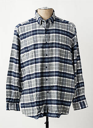 Chemise manches longues coupe droite bleu HECHTER STUDIO homme