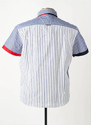 Chemise manches courtes coupe droite bleu DELAHAYE homme
