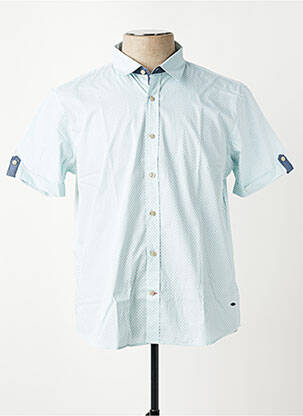 Chemise manches courtes imprimé fantaisie bleu DELAHAYE homme