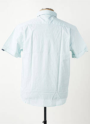 Chemise manches courtes imprimé fantaisie bleu DELAHAYE homme