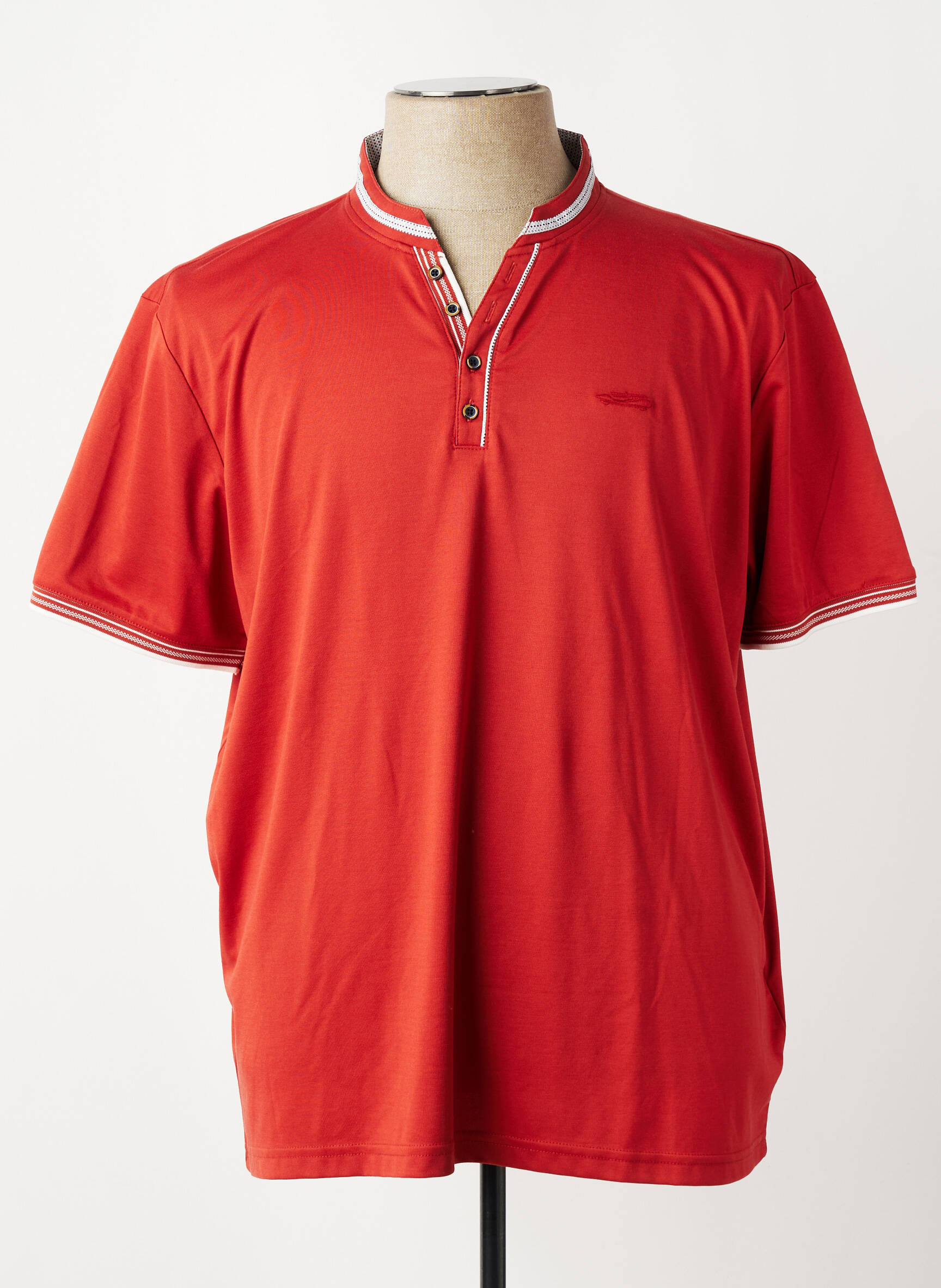 T-shirt coupe droite manches courtes rouge DELAHAYE homme