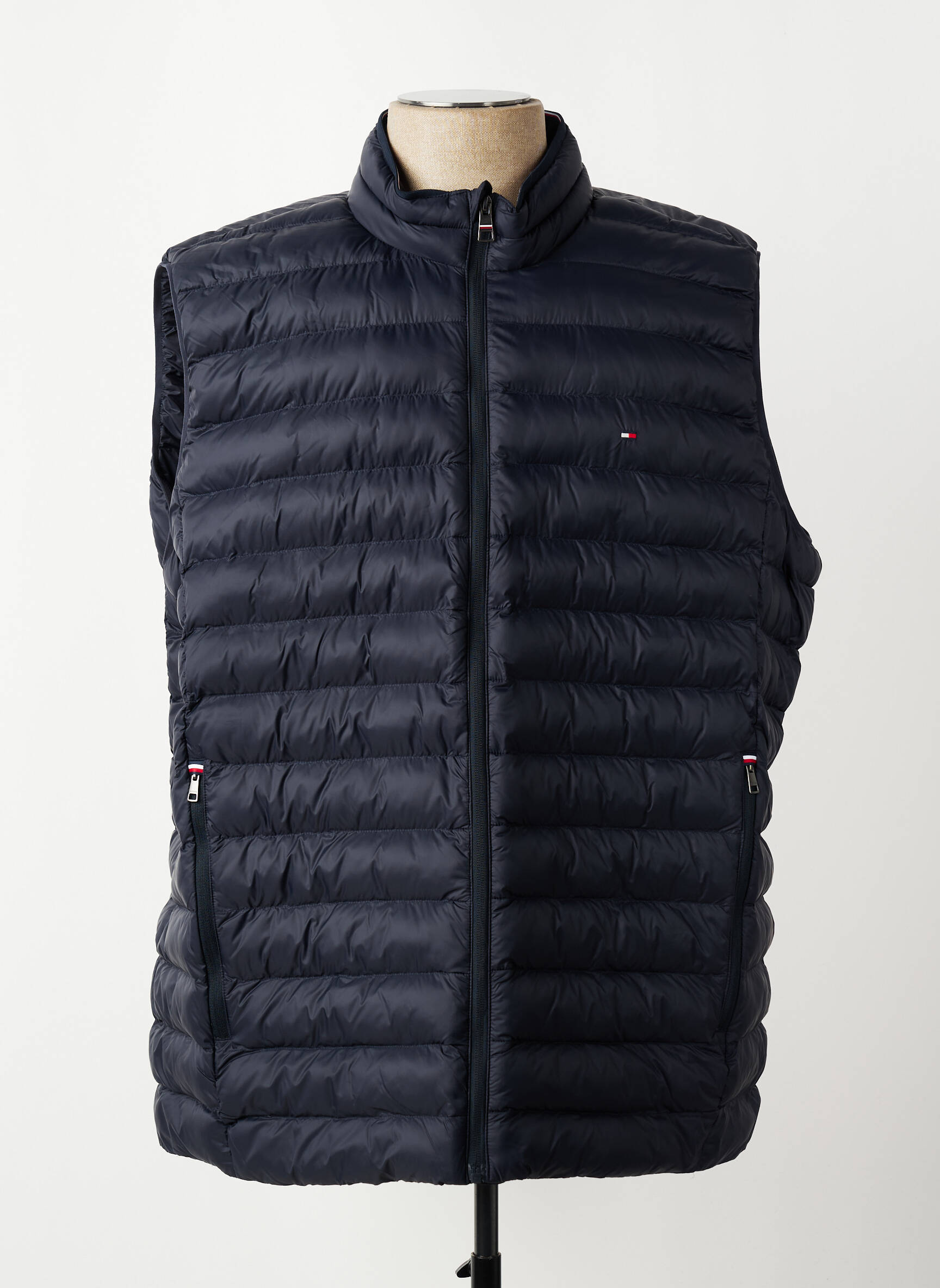 Doudoune fermeture zippée sur le devant sans capuche bleu TOMMY HILFIGER homme
