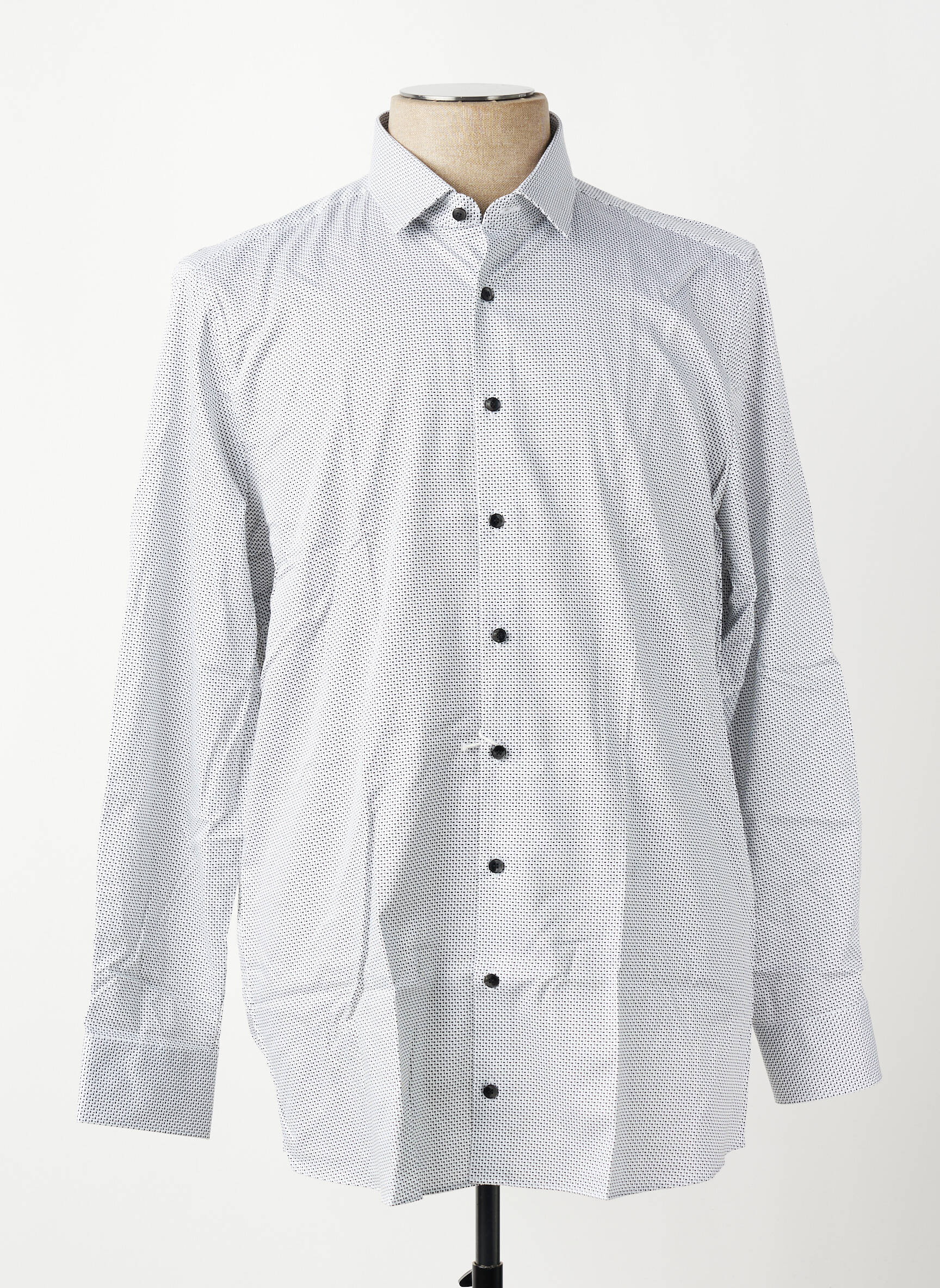 Chemise manches longues imprimé fantaisie blanc OLYMP homme