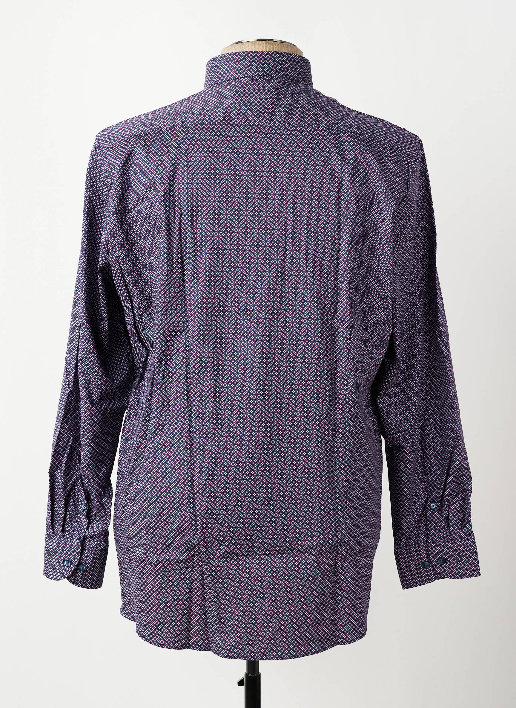 Chemise manches longues imprimé fantaisie bleu OLYMP homme