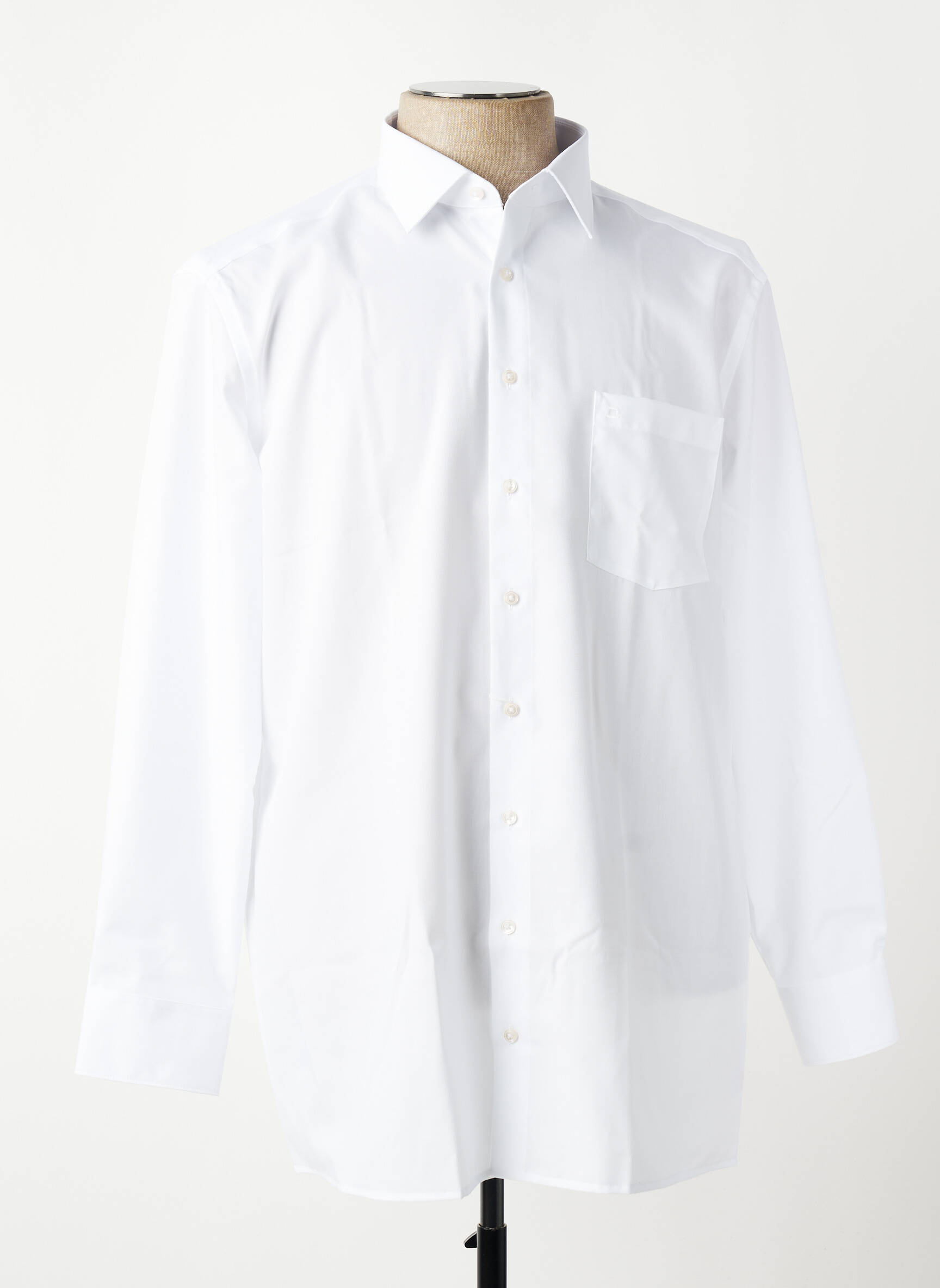 Chemise manches longues coupe droite blanc OLYMP homme