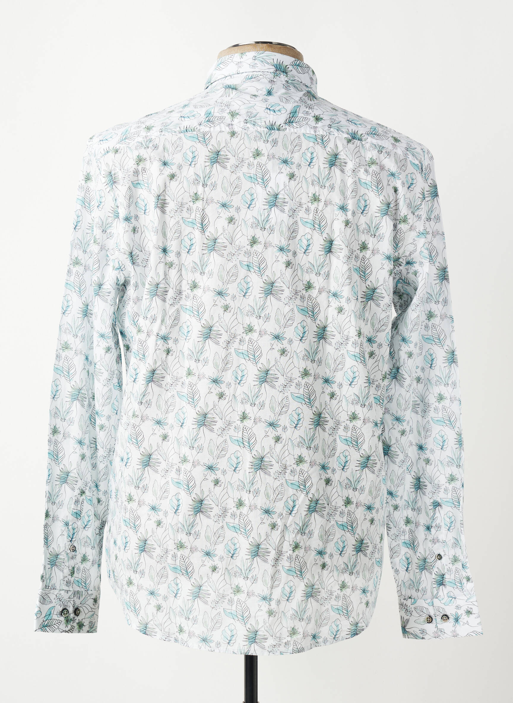 Chemise manches longues imprimé fantaisie blanc DELAHAYE homme
