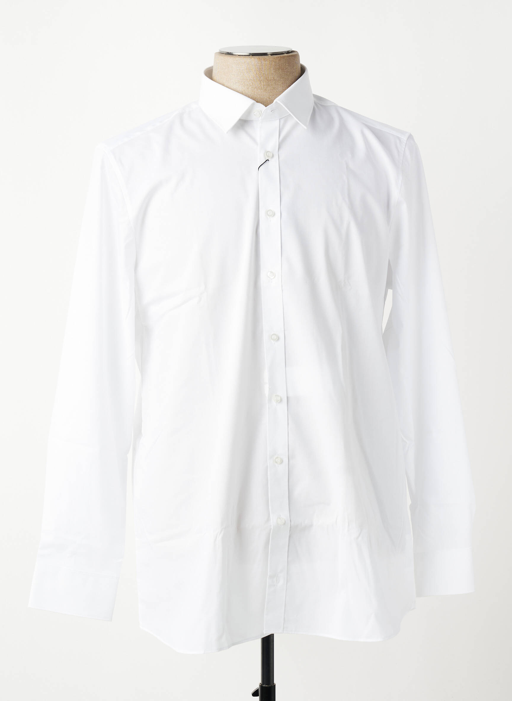 Chemise manches longues coupe cintrée blanc OLYMP homme