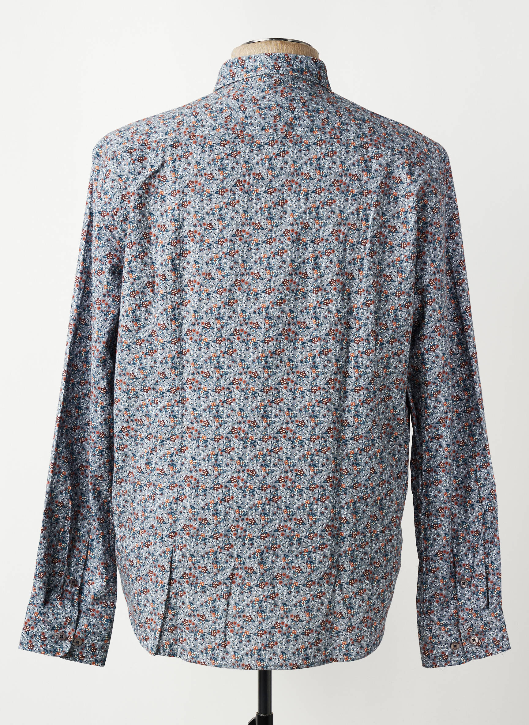 Chemise manches longues imprimé fantaisie gris DELAHAYE homme