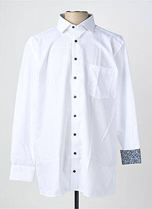 Chemise manches longues coupe droite blanc OLYMP homme