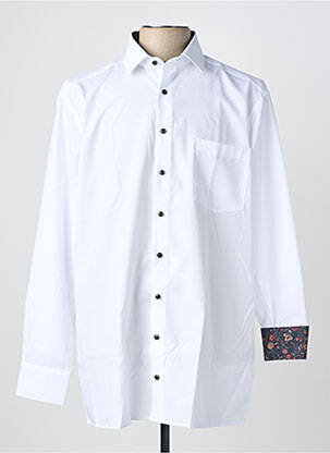 Chemise manches longues coupe droite blanc OLYMP homme