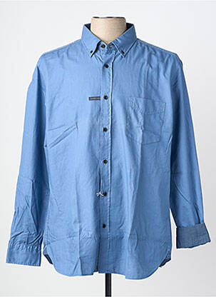 Chemise manches longues coupe droite bleu OLYMP homme