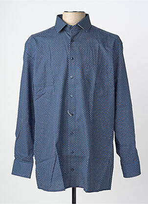 Chemise manches longues imprimé fantaisie bleu OLYMP homme
