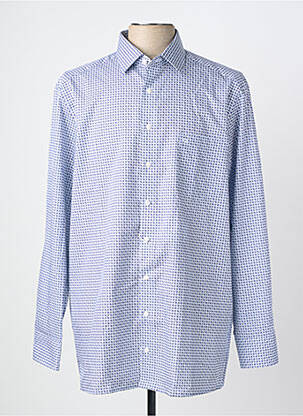 Chemise manches longues imprimé fantaisie bleu OLYMP homme