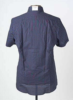 Chemise manches courtes imprimé fantaisie bleu OLYMP homme