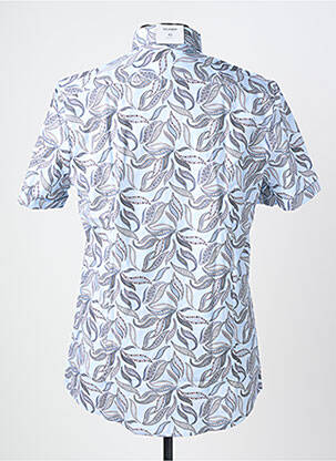 Chemise manches courtes imprimé fantaisie bleu OLYMP homme