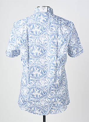 Chemise manches courtes imprimé fantaisie bleu OLYMP homme