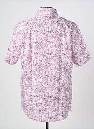 Chemise manches courtes imprimé fantaisie rose OLYMP homme