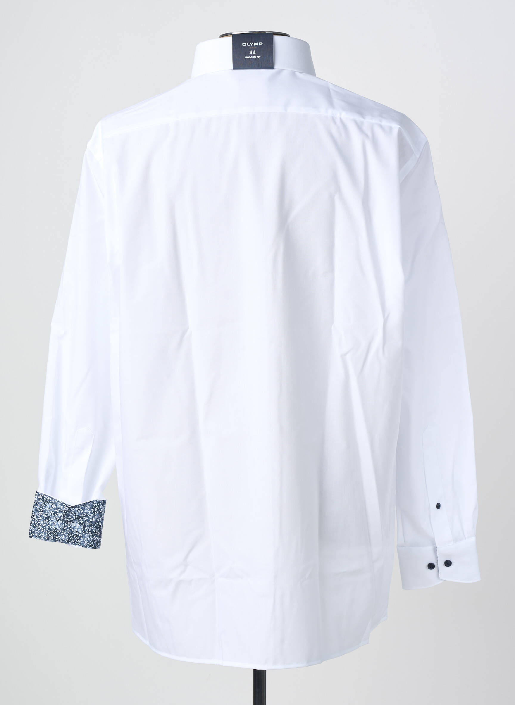 Chemise manches longues coupe droite blanc OLYMP homme