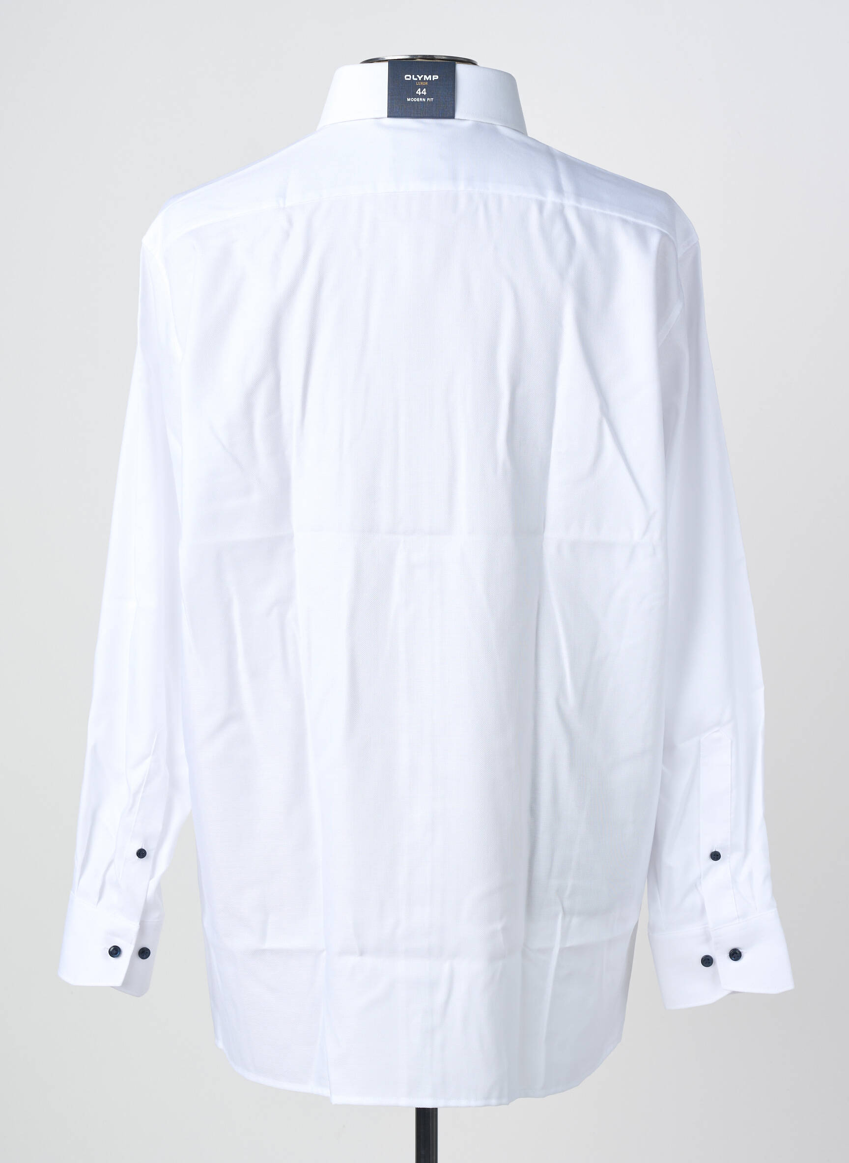 Chemise manches longues coupe droite blanc OLYMP homme
