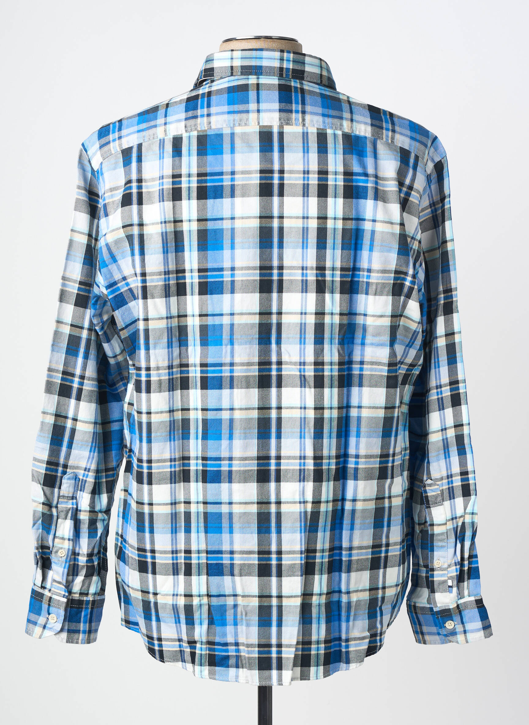 Chemise manches longues coupe droite bleu OLYMP homme