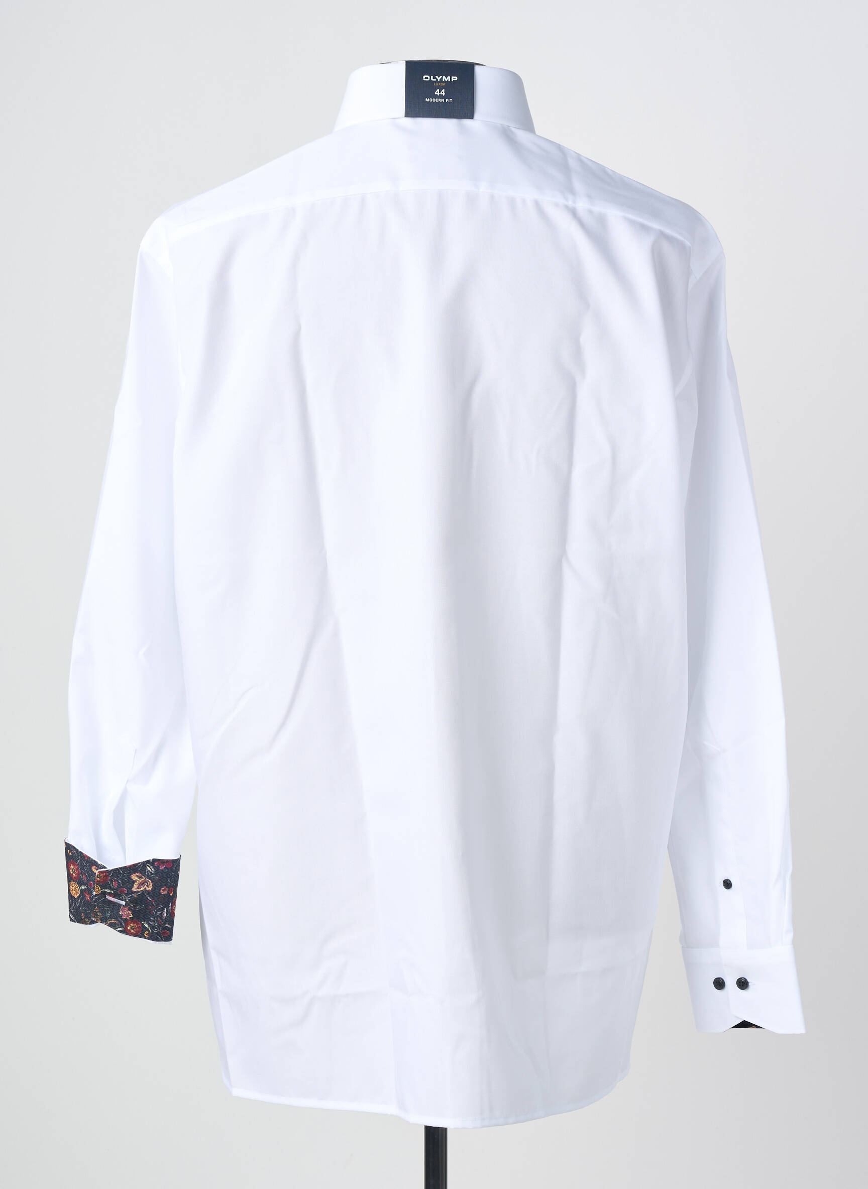 Chemise manches longues coupe droite blanc OLYMP homme
