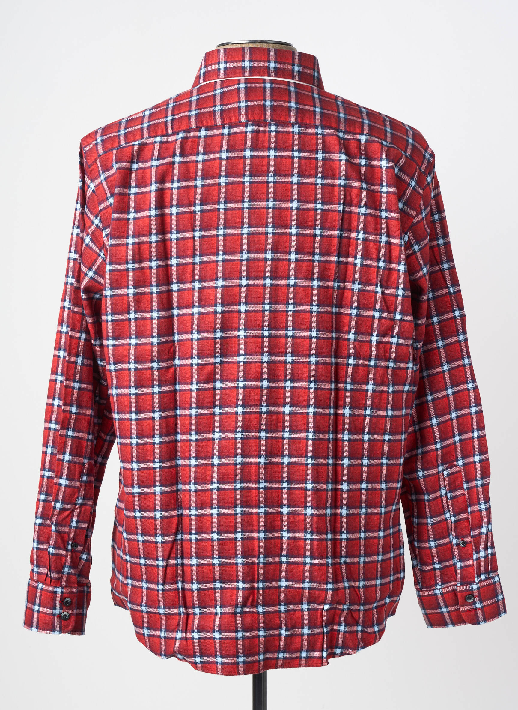 Chemise manches longues coupe droite rouge OLYMP homme