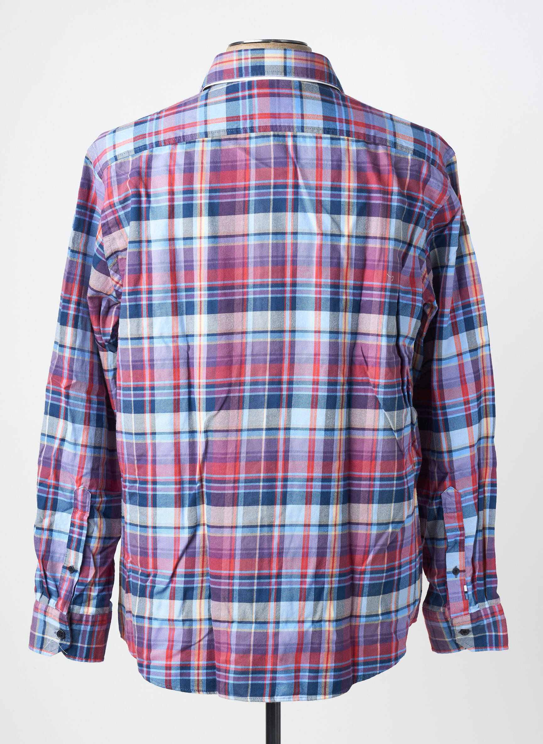 Chemise manches longues coupe droite bleu OLYMP homme