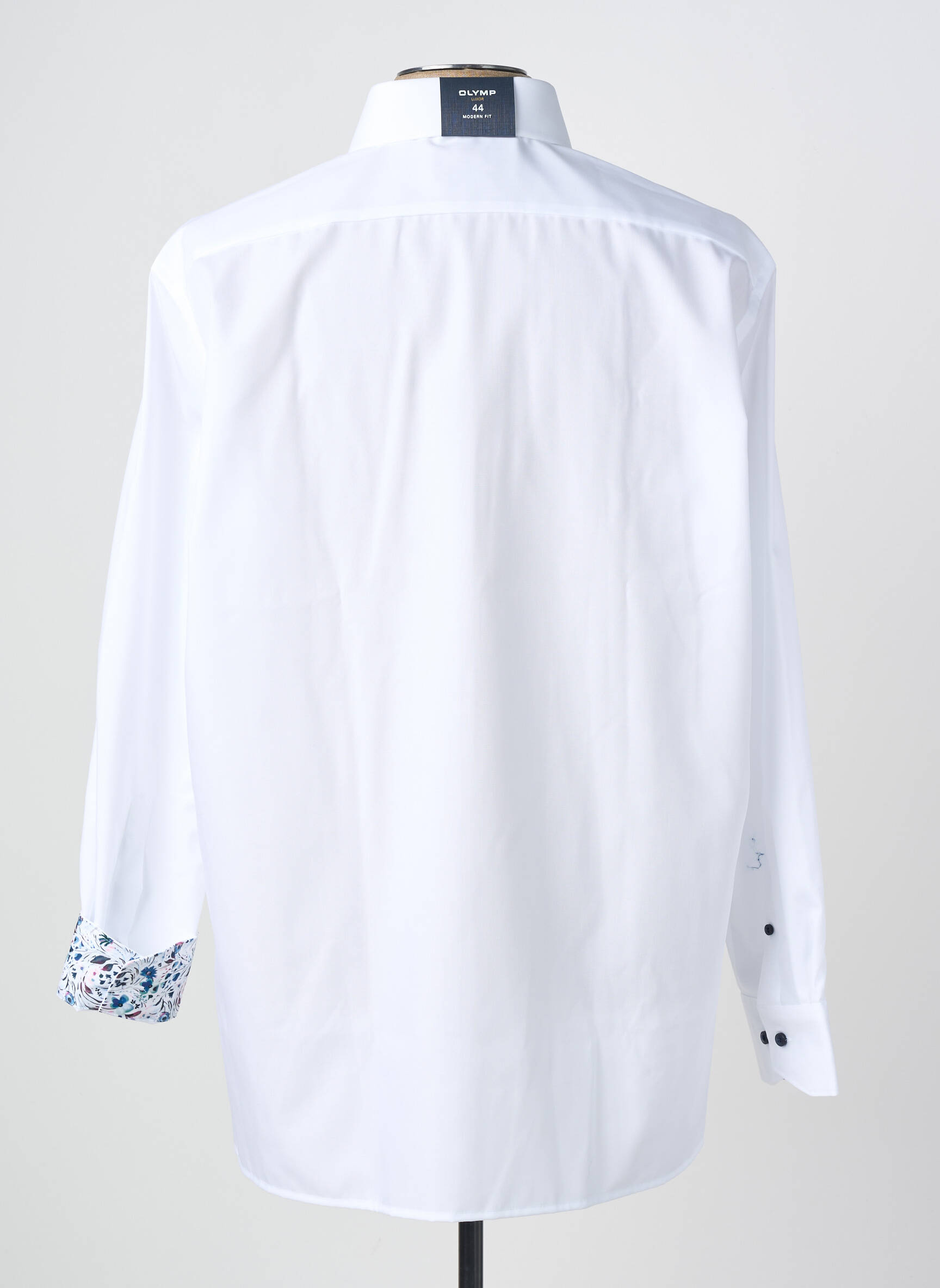 Chemise manches longues coupe droite blanc OLYMP homme