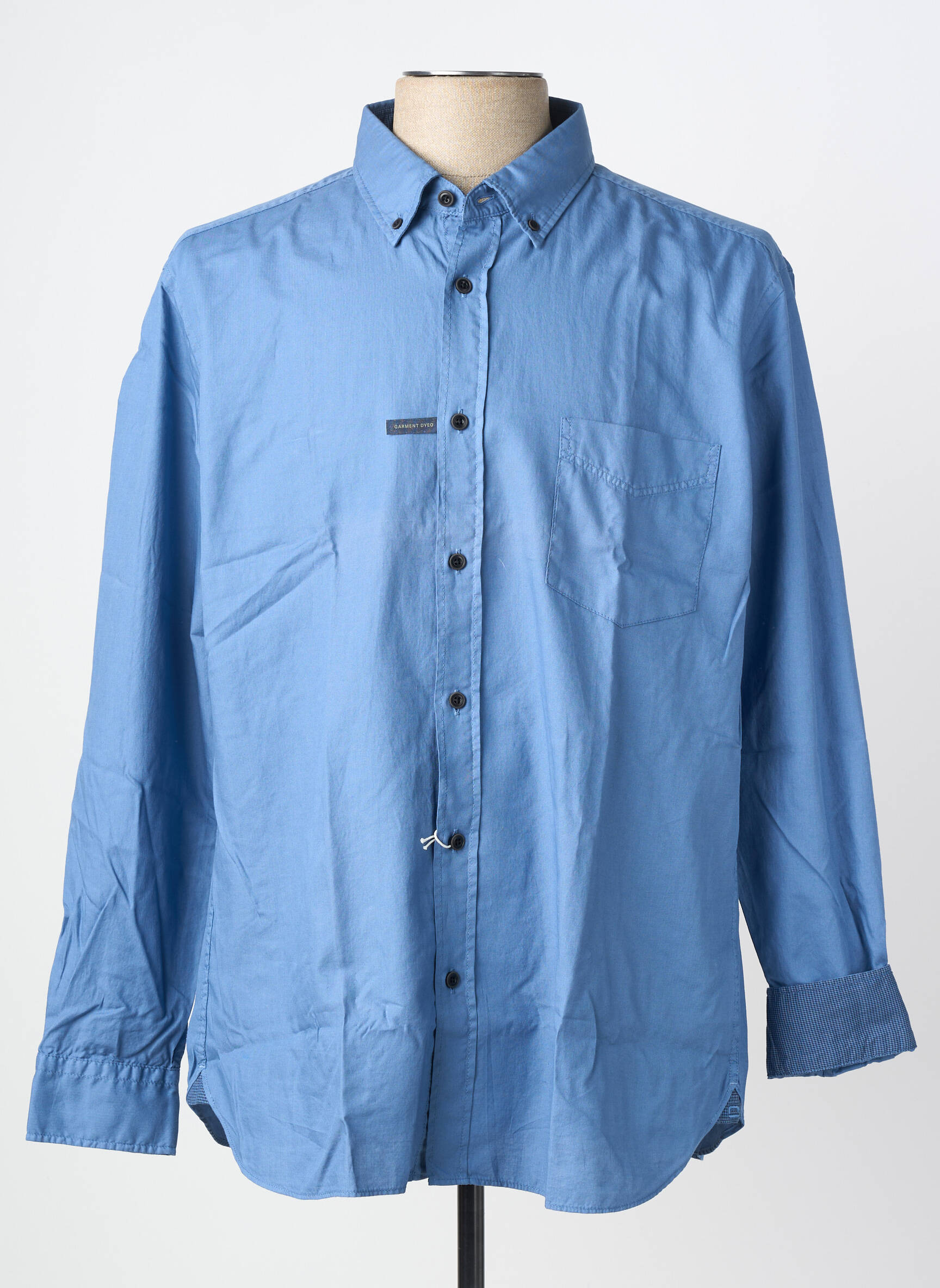 Chemise manches longues coupe droite bleu OLYMP homme