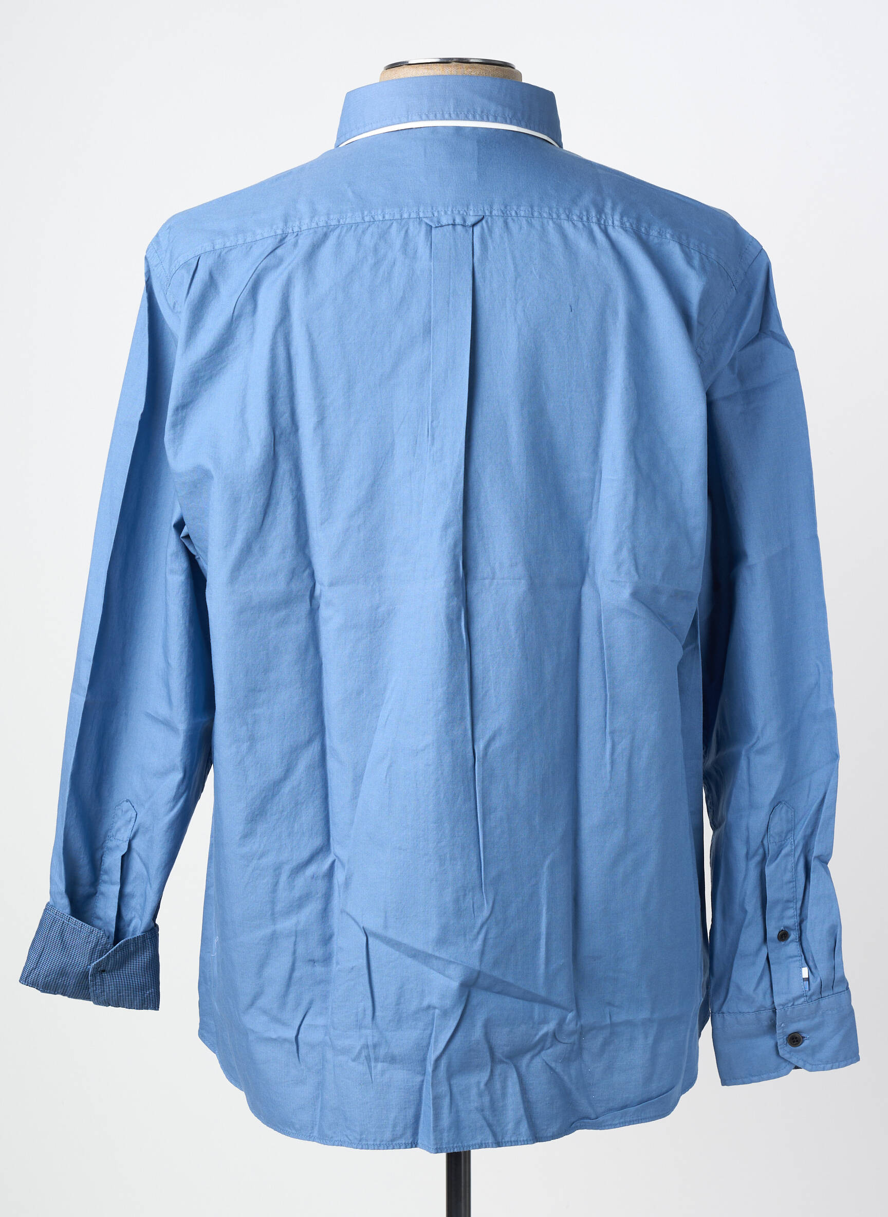Chemise manches longues coupe droite bleu OLYMP homme